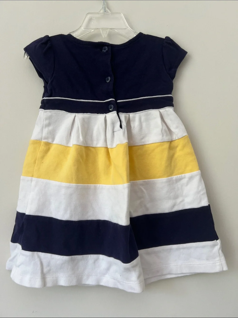 Gymboree Navy, White & Yellow Striped Girls Dress